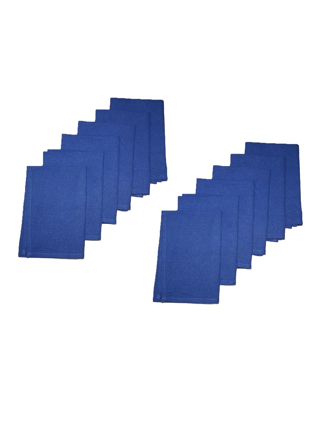 

Lushomes Pack Of 12 Blue Cloth Kitchen Table Napkins