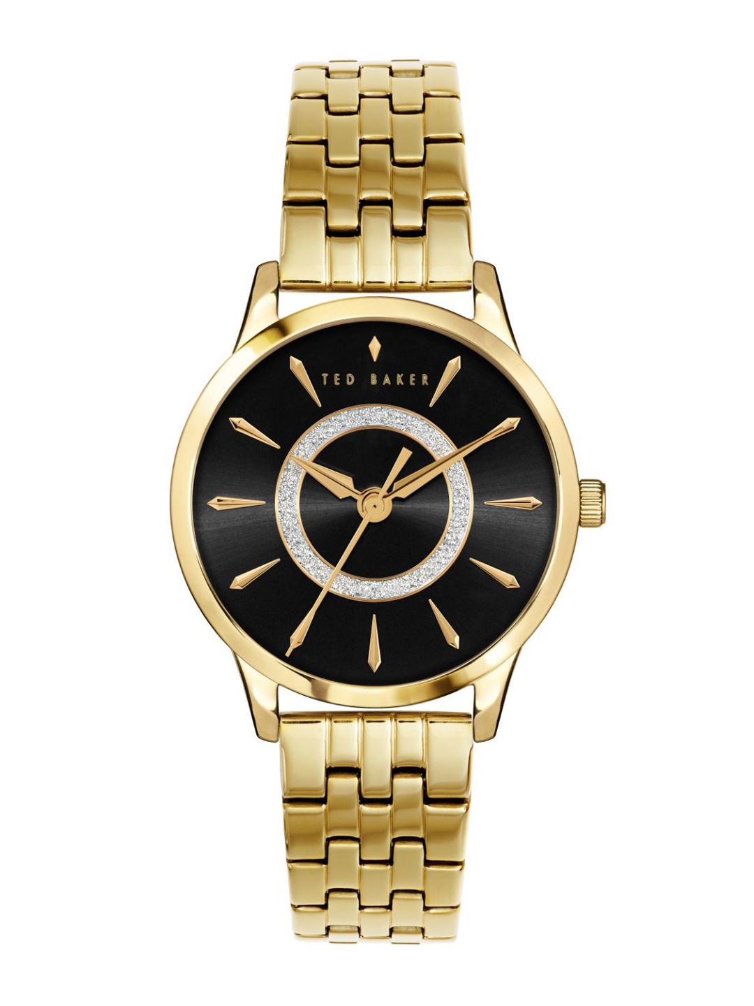 

Ted Baker Women Black Embellished Dial & Bracelet strap analogue watch BKPFZF128-Gold-Tone