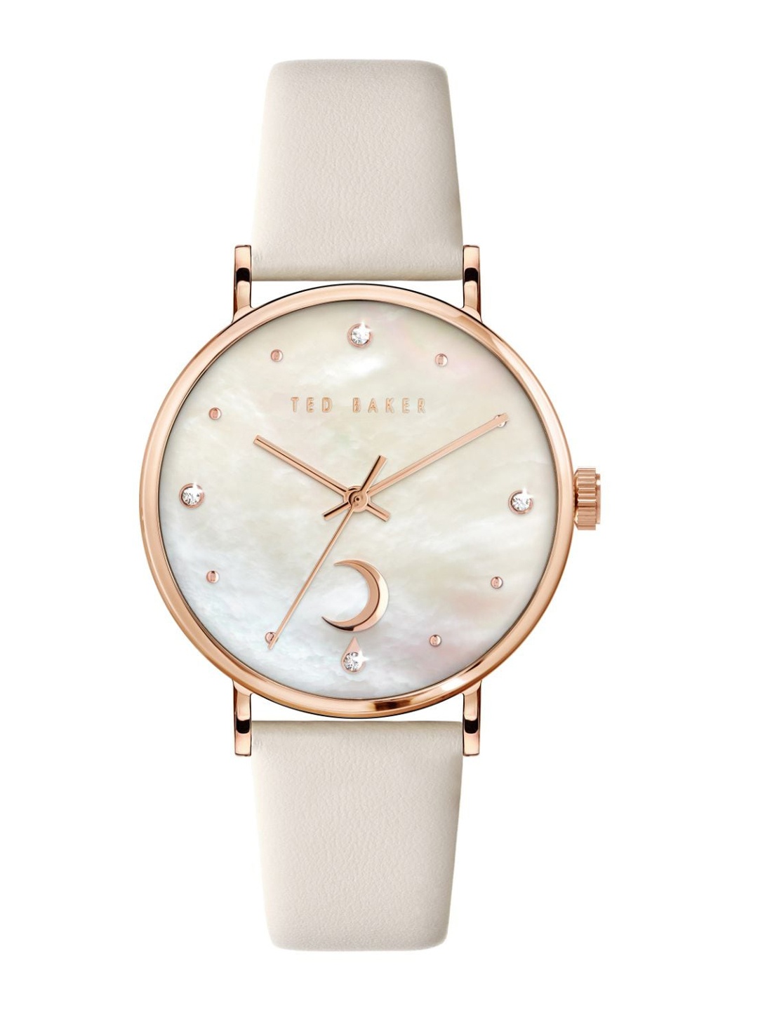 

Ted Baker Women Gold-Toned Dial & White Leather Straps Analogue Watch BKPPHF132