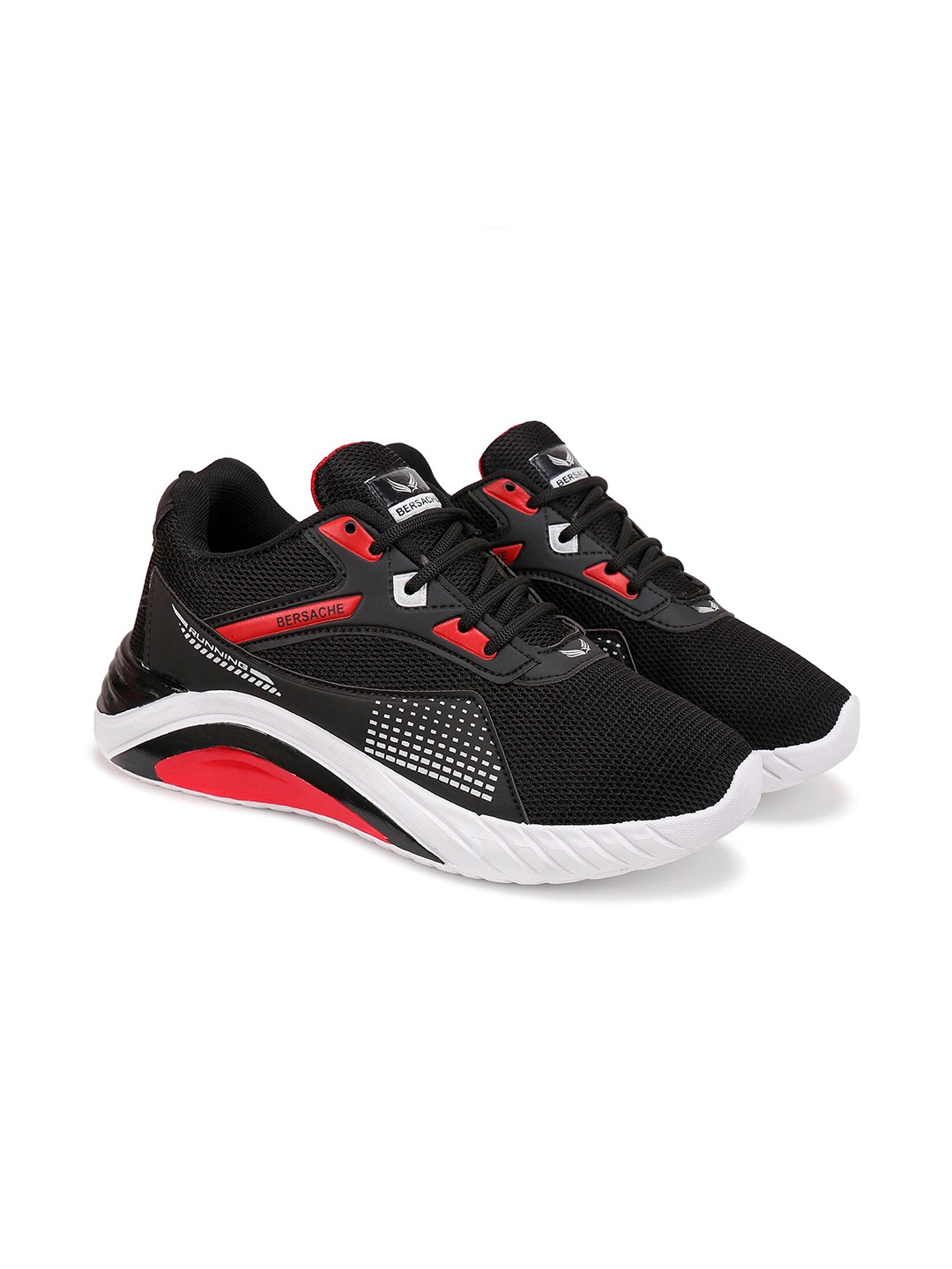 

BERSACHE Men Black Running Shoes