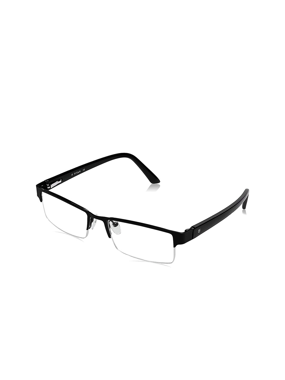 

Titan Unisex Black Half Rim Rectangle Frames