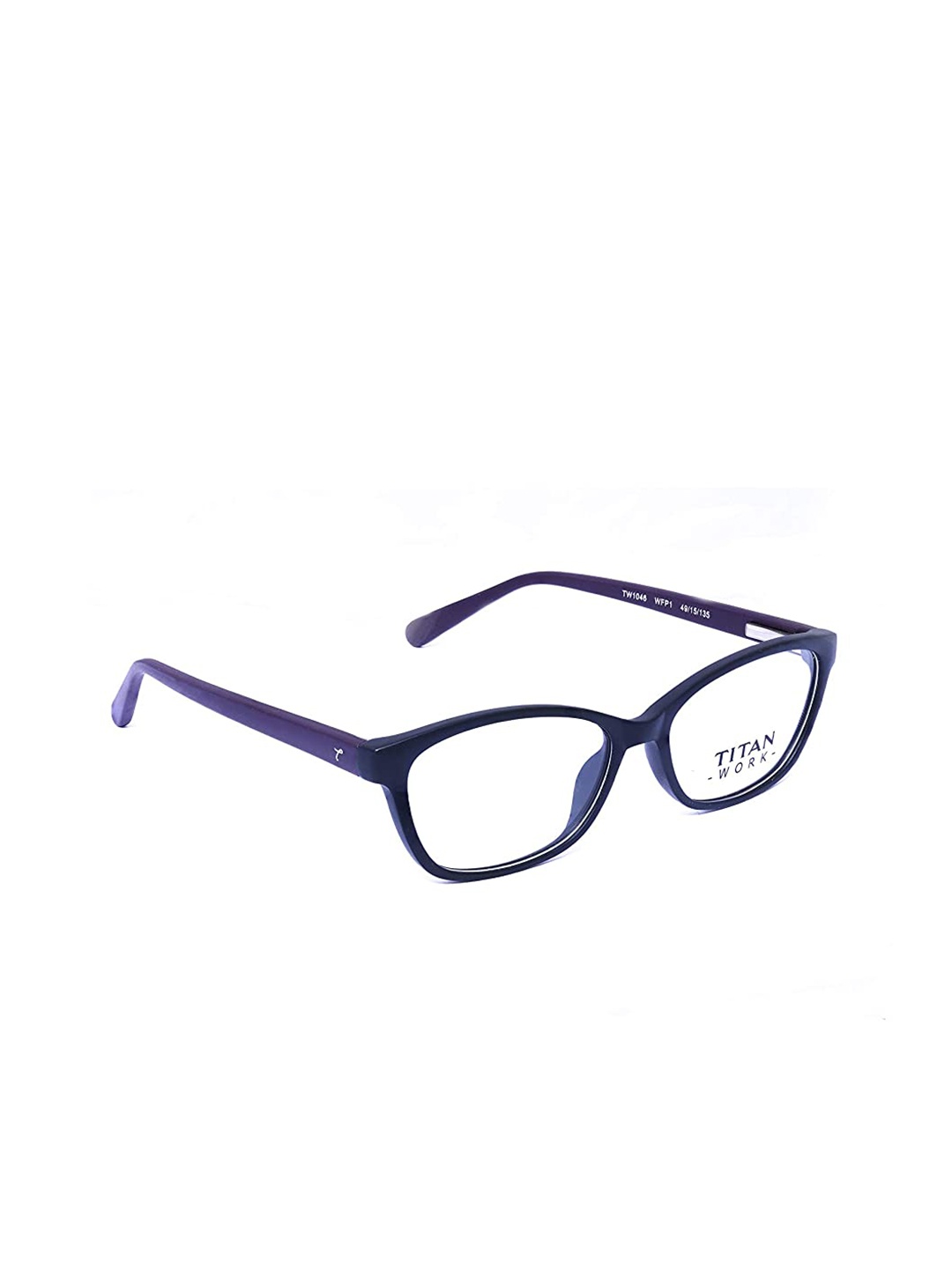 

Titan Unisex Blue Full Rim Cateye Frames TW1046WFP1-Black Purple