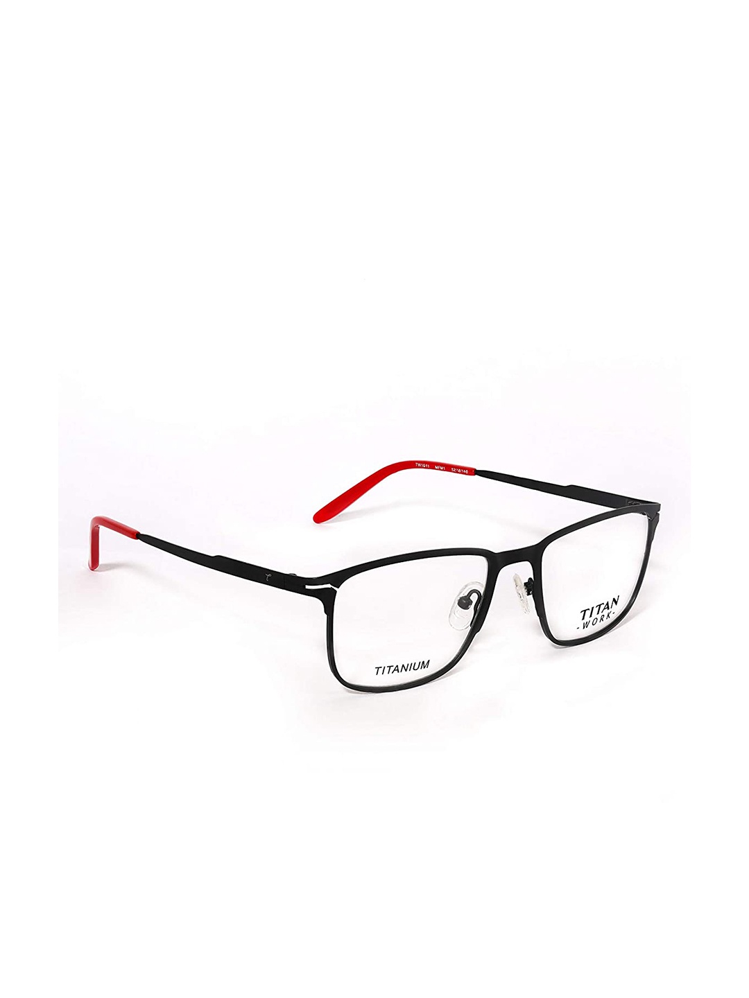 

Titan Unisex Black & Red Full Rim Square Frames