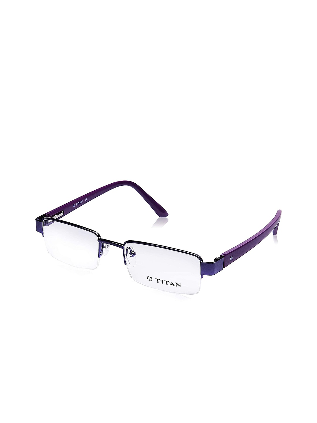 

Titan Unisex Purple Half Rim Rectangle Frames TW1122WHM2