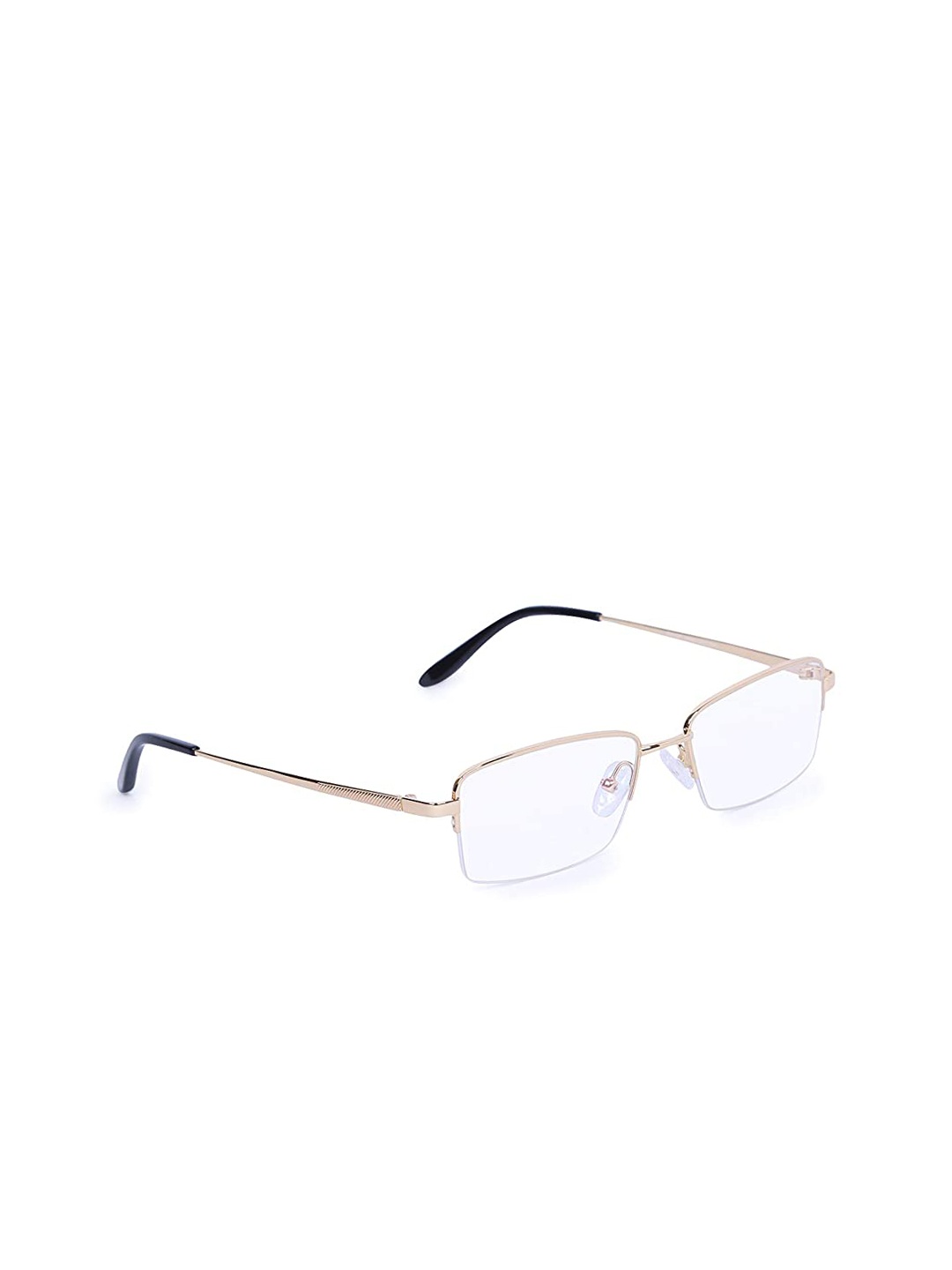 

Titan Unisex Gold-Toned & Black Half Rim Rectangle Frames TW1031MHM2