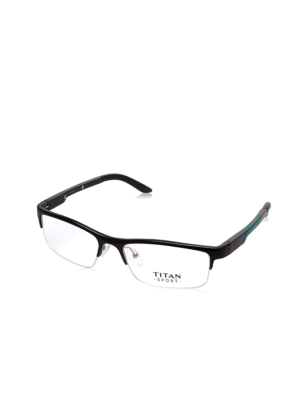 

Titan Unisex Black & Green Half Rim Rectangle Frames