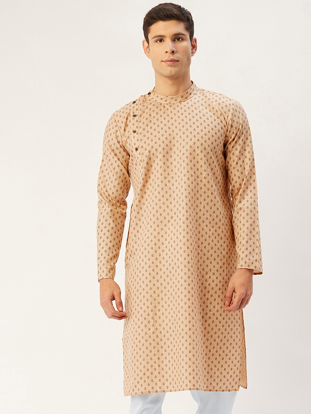 

Jompers Men Beige Ethnic Motifs Printed Kurta