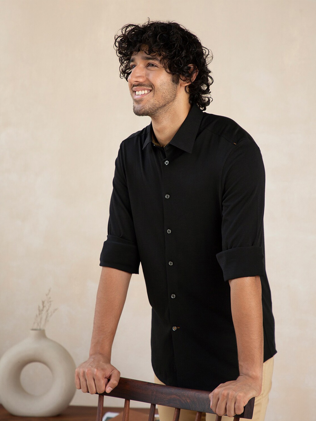 

Andamen Men Black Casual Shirt