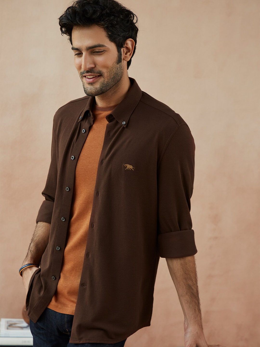 

Andamen Men Brown Casual Shirt