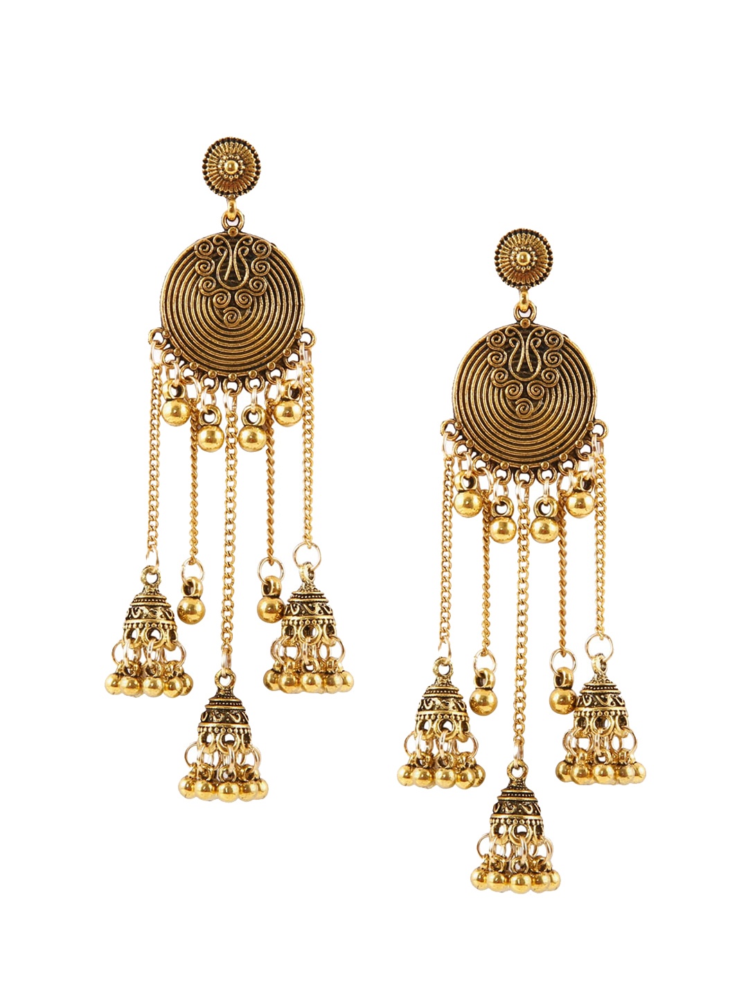 

MIZORRI Gold-Toned Contemporary Drop Earrings