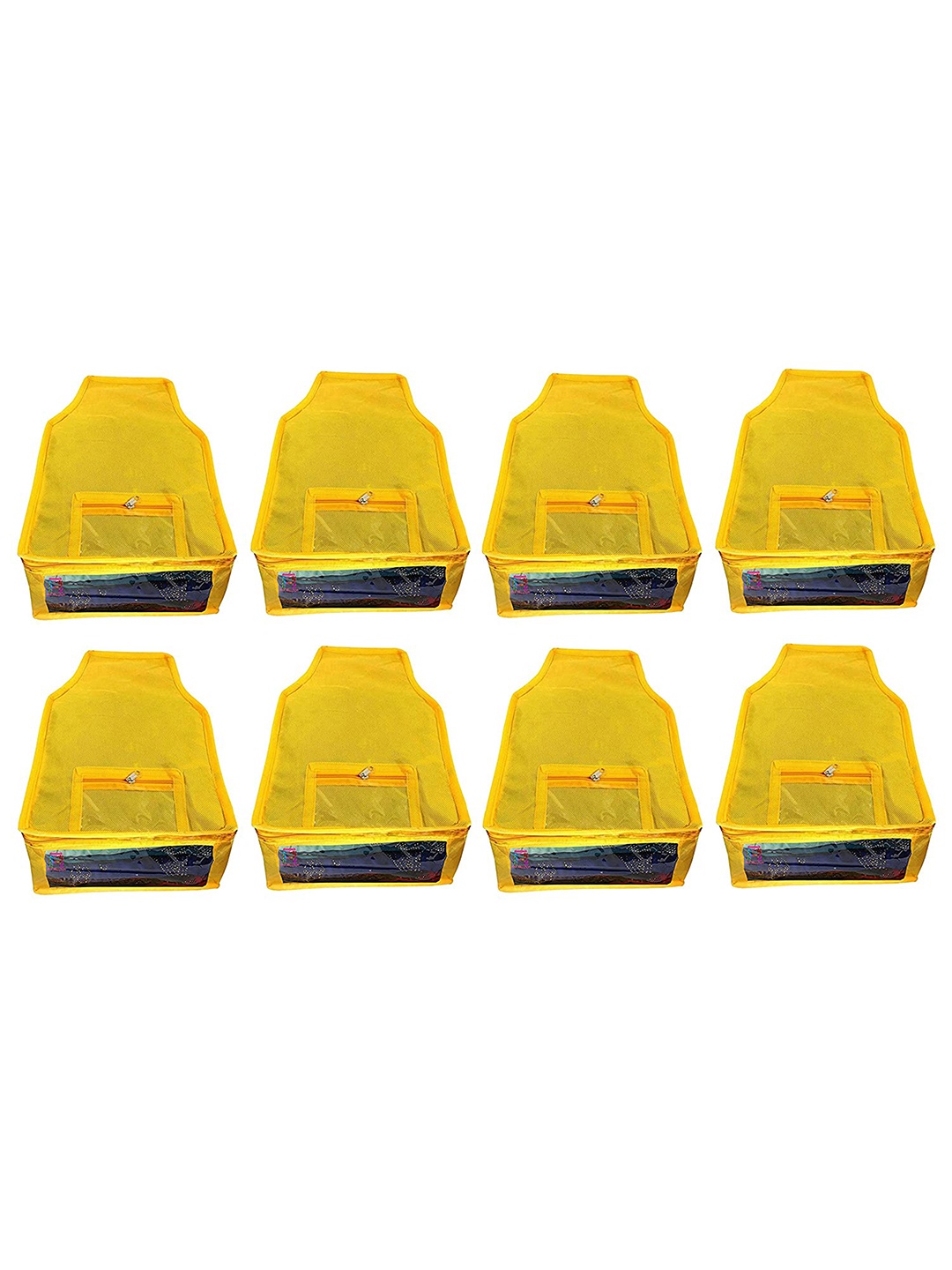 atorakushon Set Of 6 Yellow Solid Non Woven Blouse Wardrobe Storage Bag