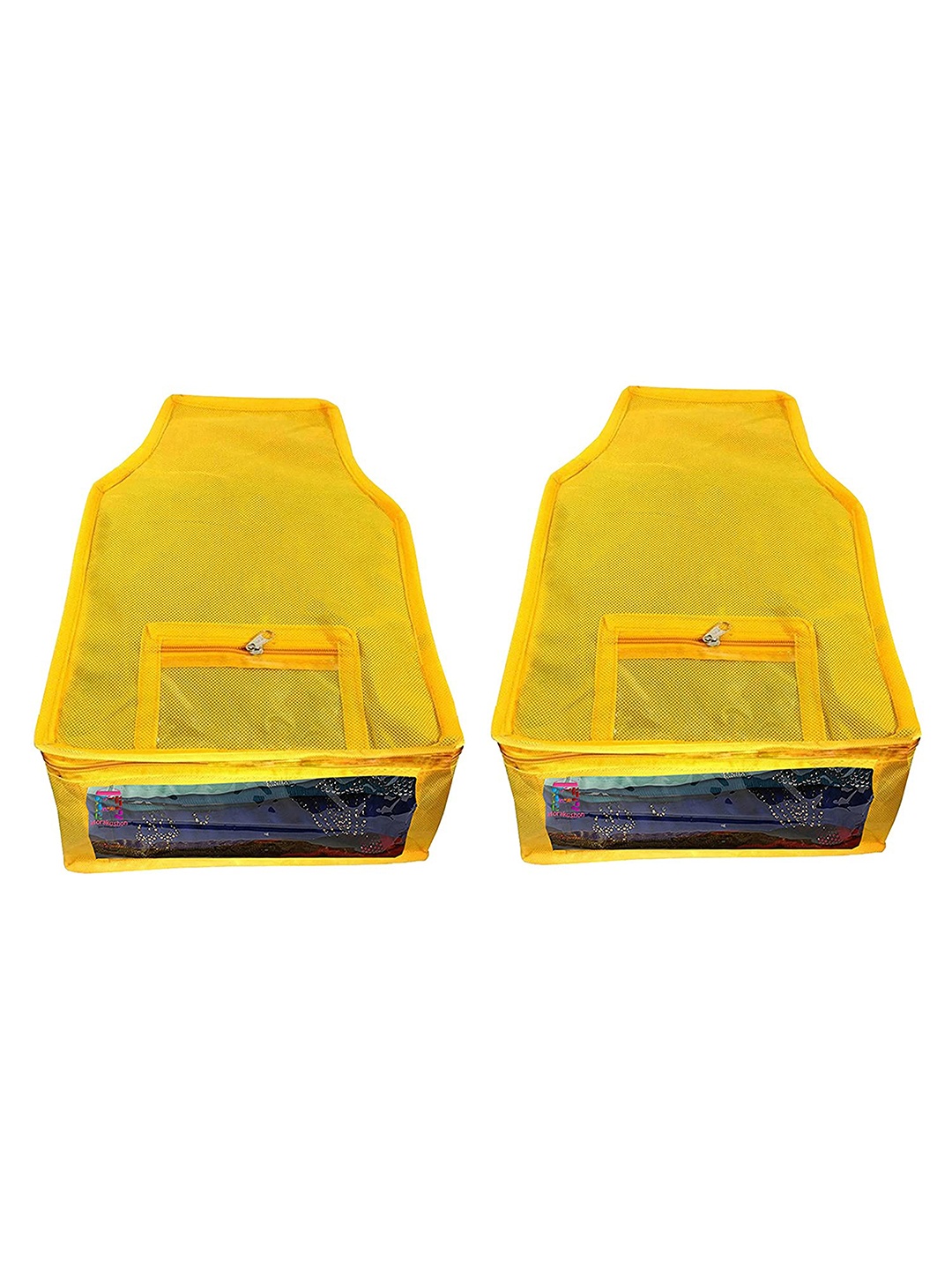 

atorakushon Set of 2 Yellow Solid Non Woven Blouse Wardrobe Storage Bag