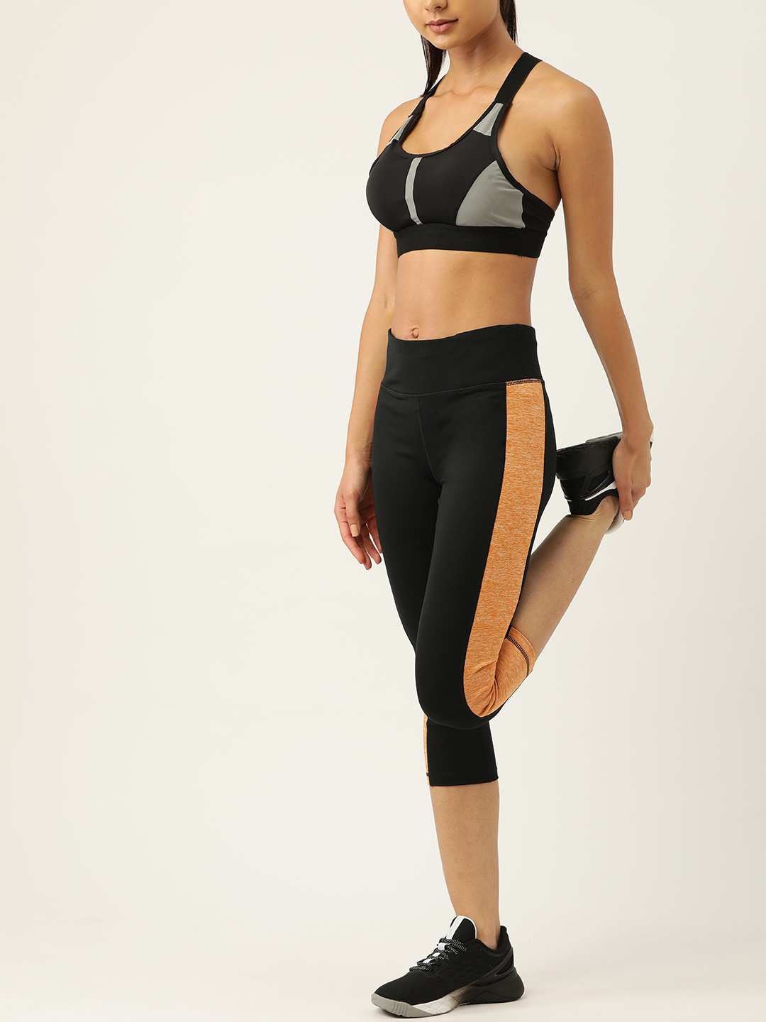

Macy's Ideology Women Black & Orange Striped Detail Tights