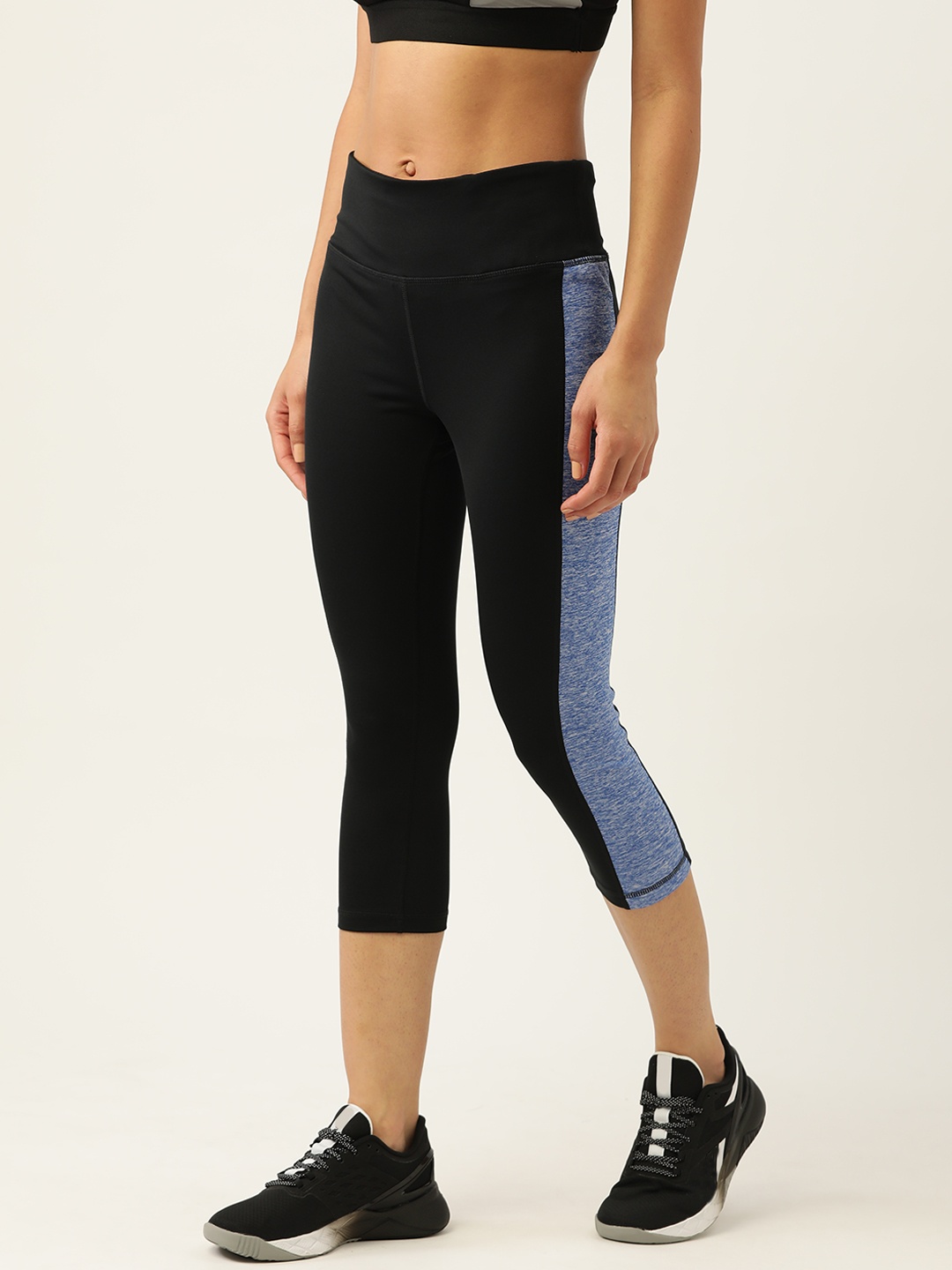 

Macy's Ideology Women Black & Blue Striped Detail Tights