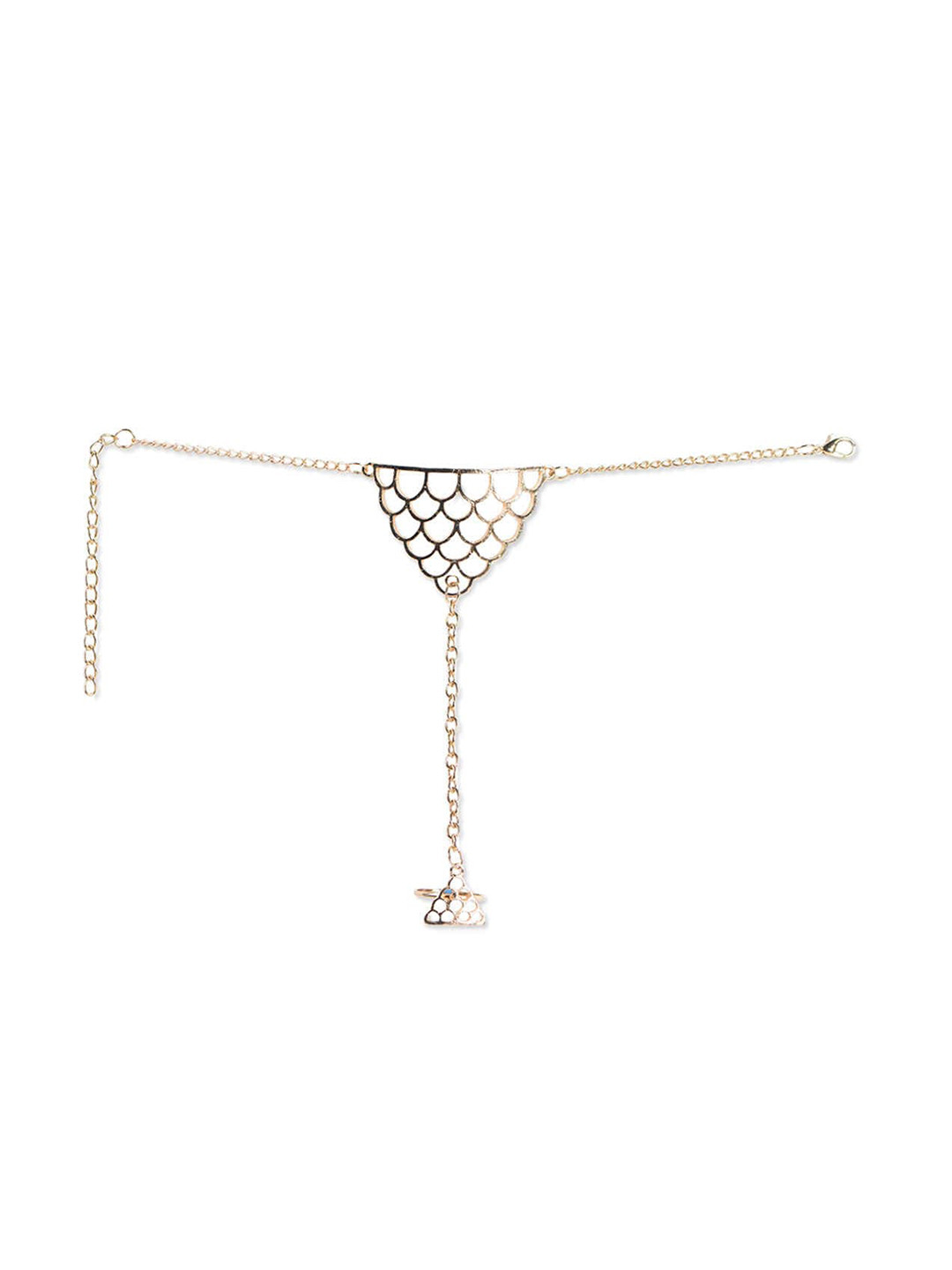 

FemNmas Women Gold Ring Chain Bracelet