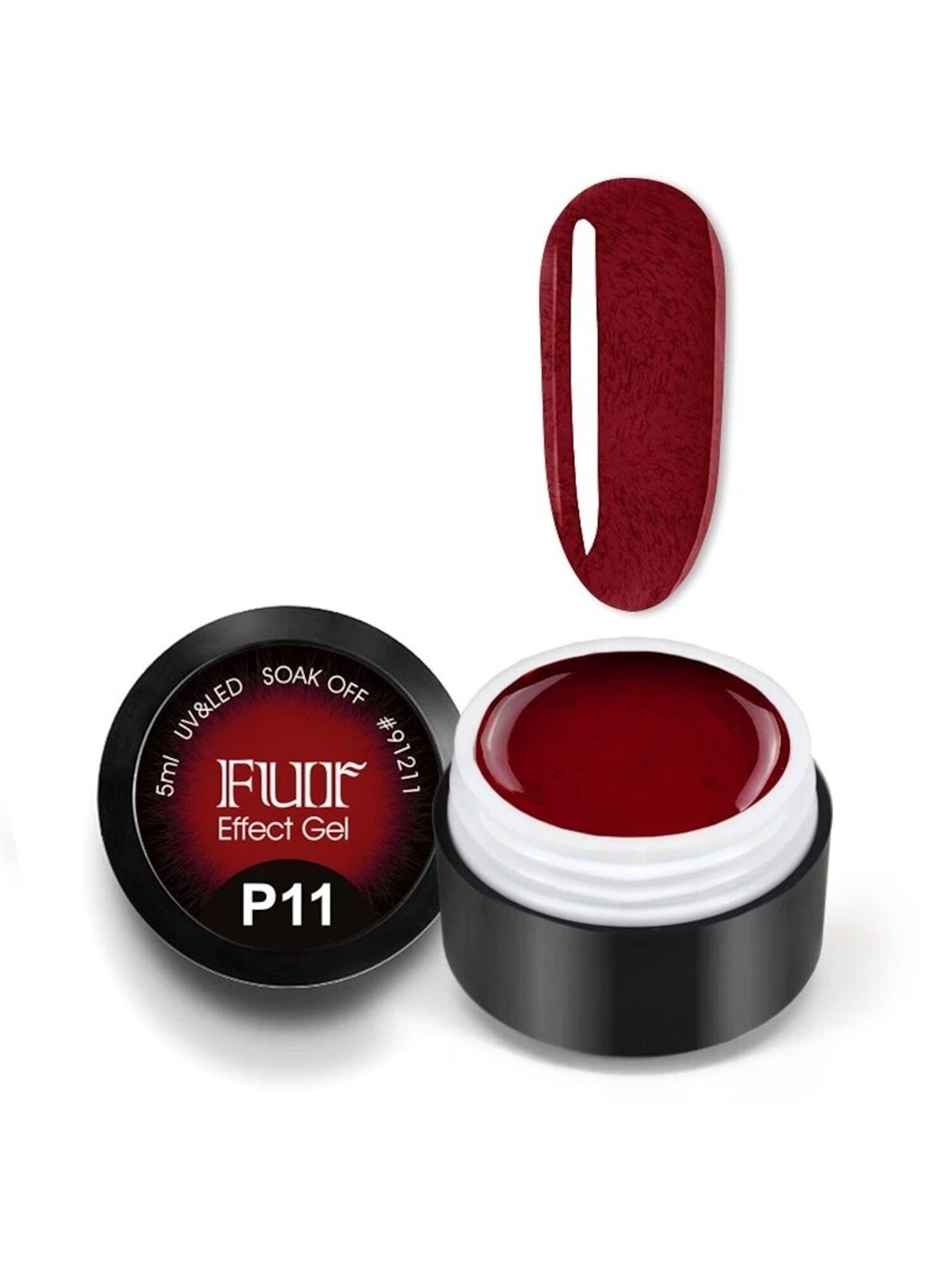 

VENALISA Fur Effect Japan Sugar Glitter UV Gel Nail Polish 5 ml - P11, Maroon