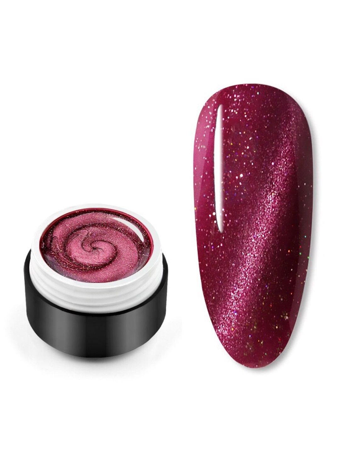 

VENALISA Laser Glitter Galaxy Cat Eye Magic Chameleon Nail Gel Polish 5ml - S30, Maroon