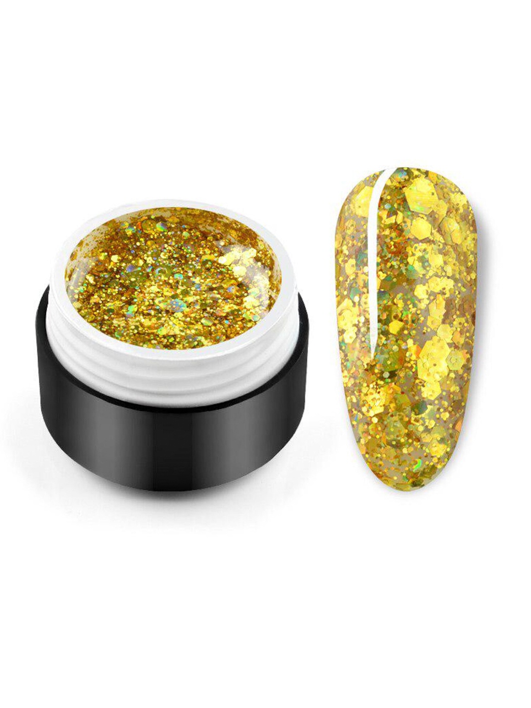 

VENALISA Sequin Color Gel Glitter UV LED Nail Polish 5 ml - P53, Gold