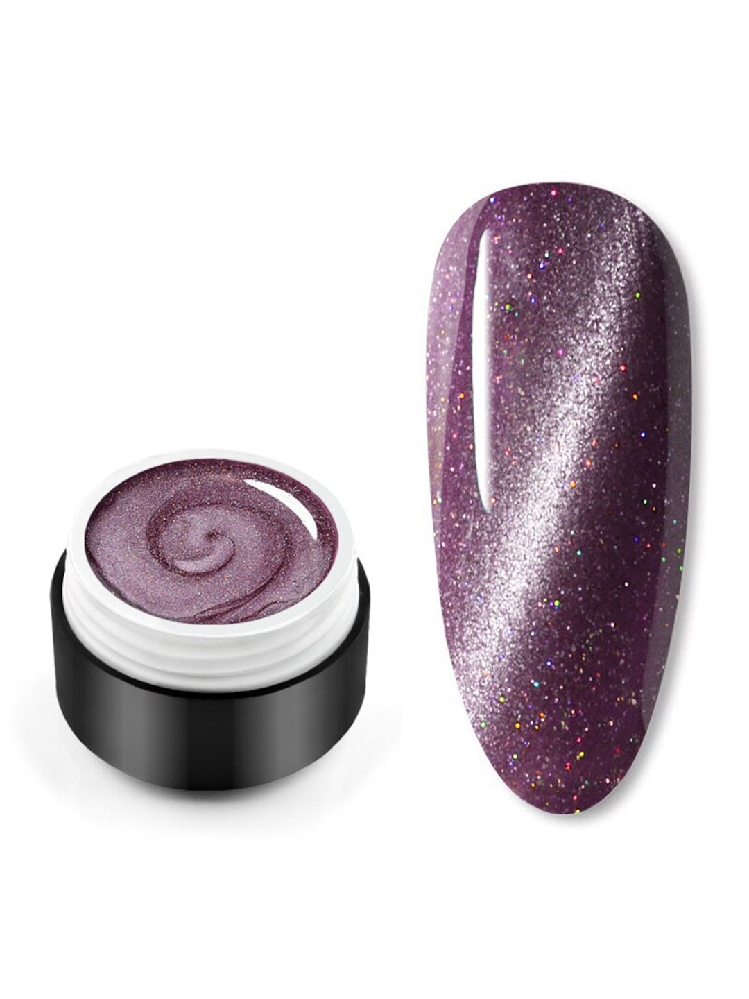 

VENALISA Soak Off UV & LED Laser Cat Eye Glitter Galaxy Gel Nail Polish 5 ml - Shade S29, Purple