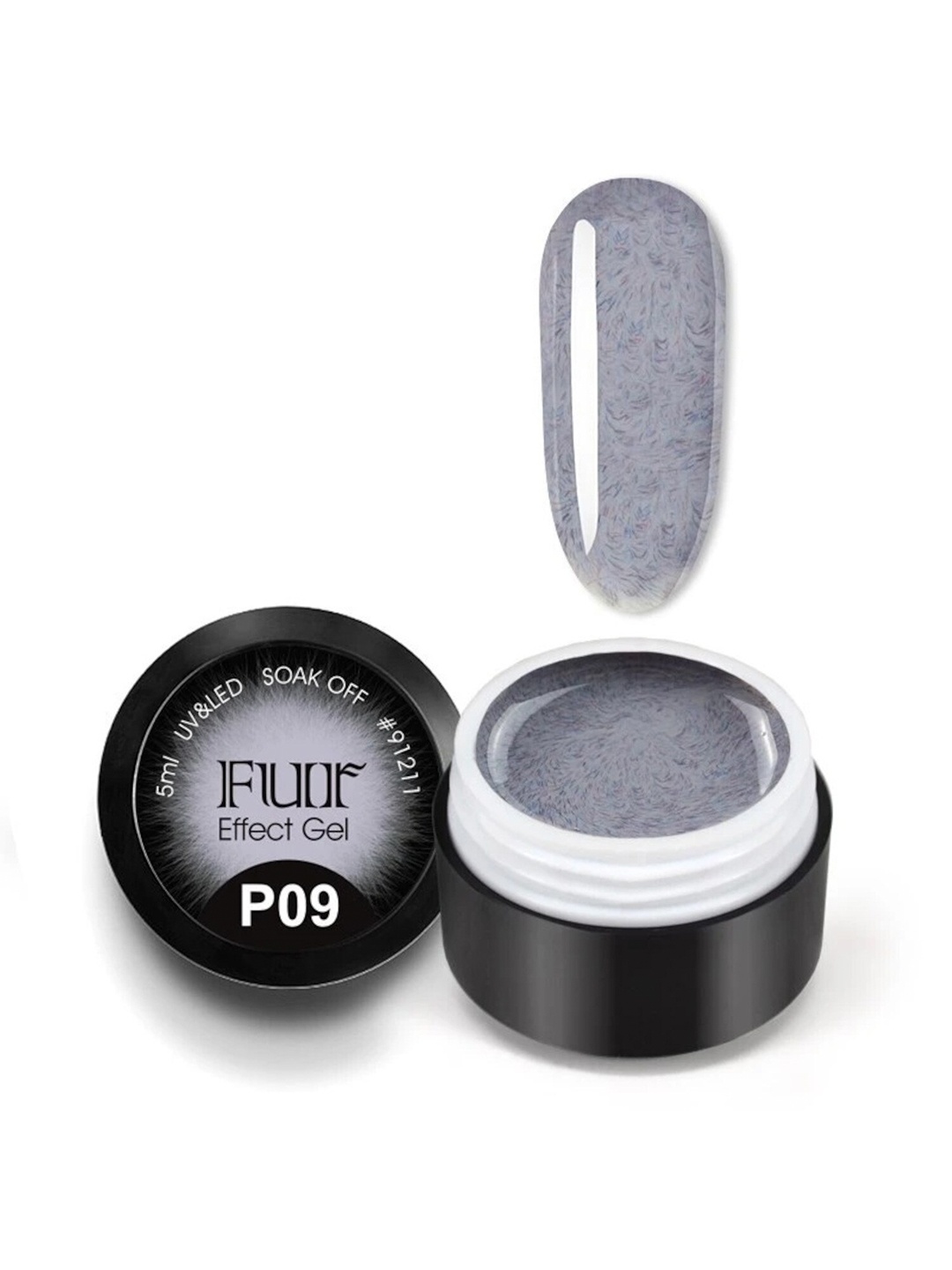 

VENALISA Fur Effect Japan Sugar Glitter UV Gel Nail Polish 5 ml - P09, Multi