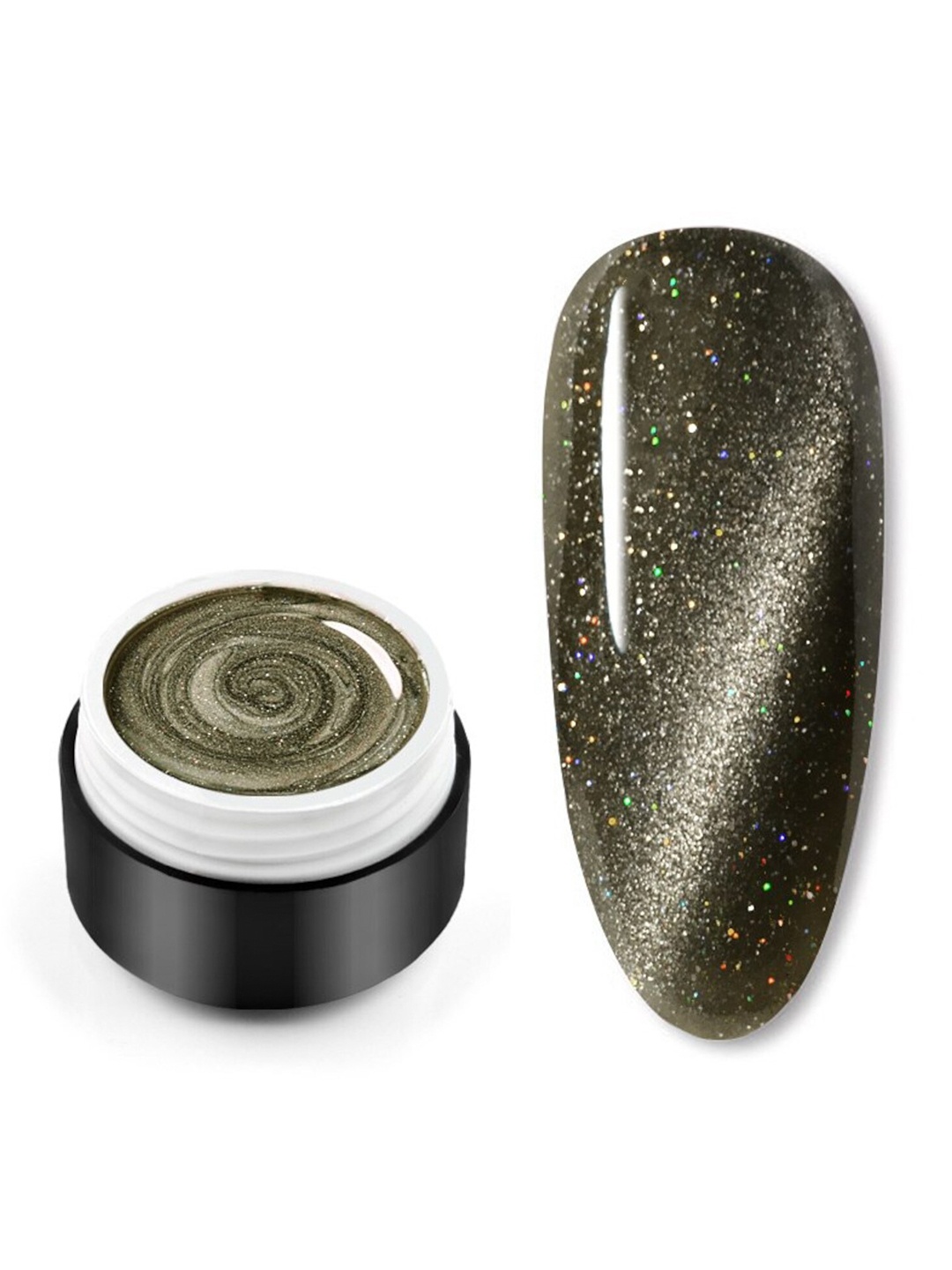 

VENALISA Soak Off UV & LED Laser Cat Eye Glitter Galaxy Gel Nail Polish 5 ml - Shade S28, Green