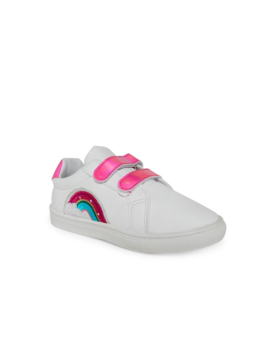 

Pantaloons Junior Girls White Colourblocked PU Sneakers