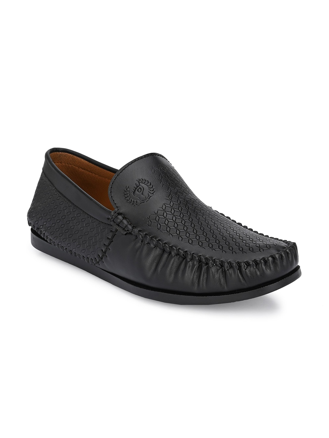 

Prolific Men Black Woven Design Loafers