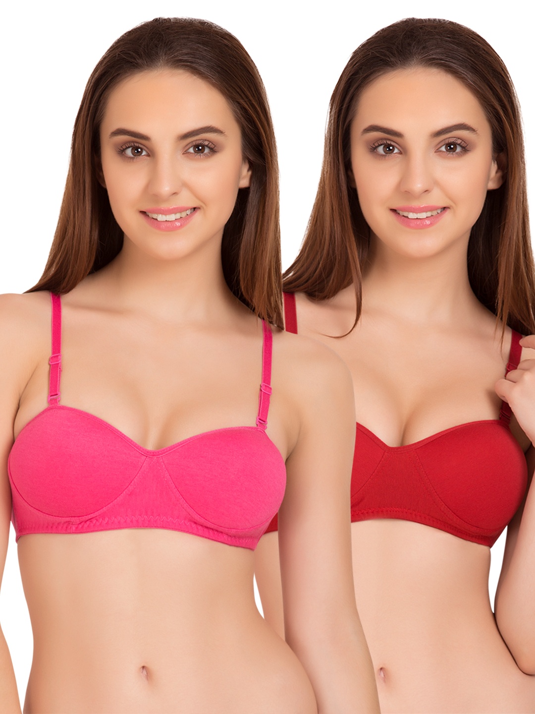 

Tweens Set of 2 Pink & Red Non-Wired T-shirt Bras TW91201DPK