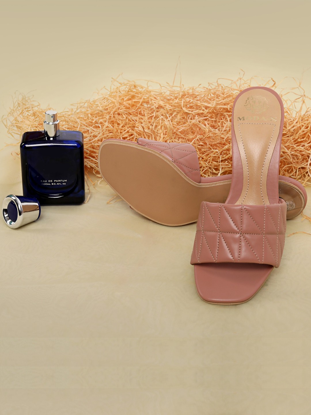 

MODA-X Pink Textured Kitten Mules
