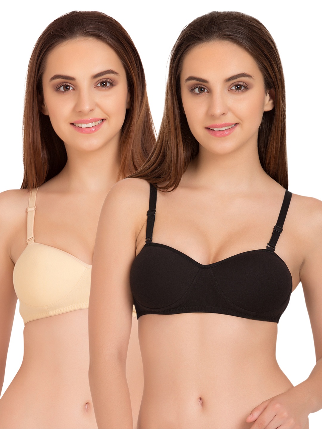 

Tweens Pack of 2 Padded T-shirt Bras TW91201SK-2PC-BL, Black