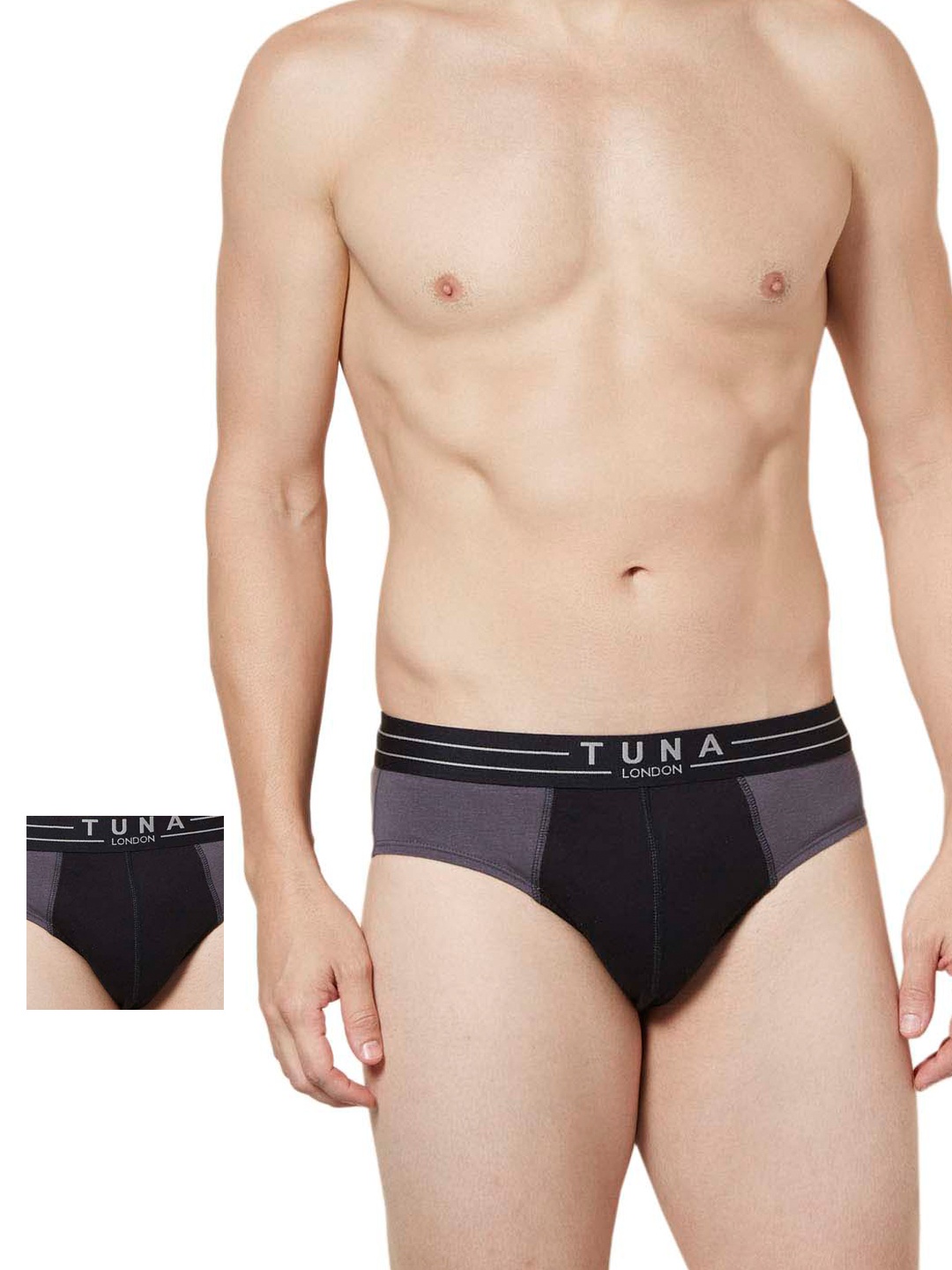 

Tuna London Grey Pack of 2 Briefs BTM55MEGRY