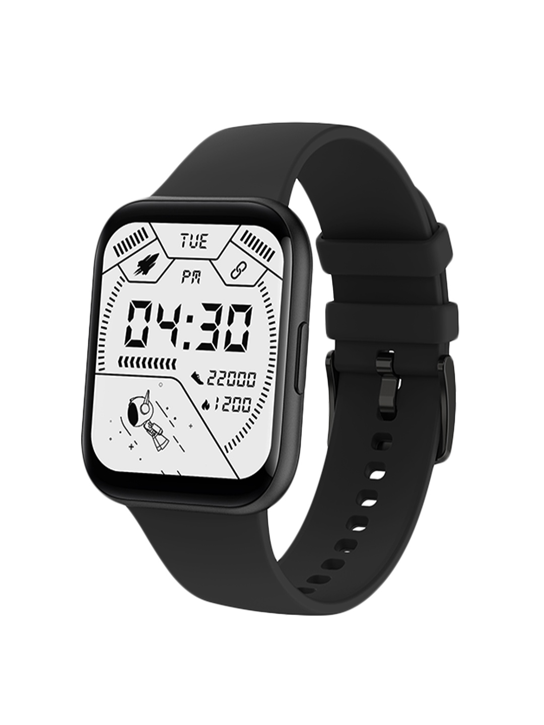 

VIKYUVI Unisex Black Vikfit Ultra Full Touch Smart Watch