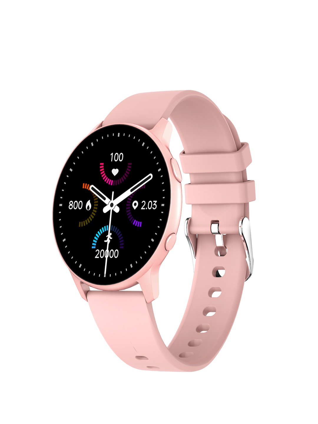 

VIKYUVI Unisex Pink VikFIT Halo SpO2 Full Touch Display Smartwatch