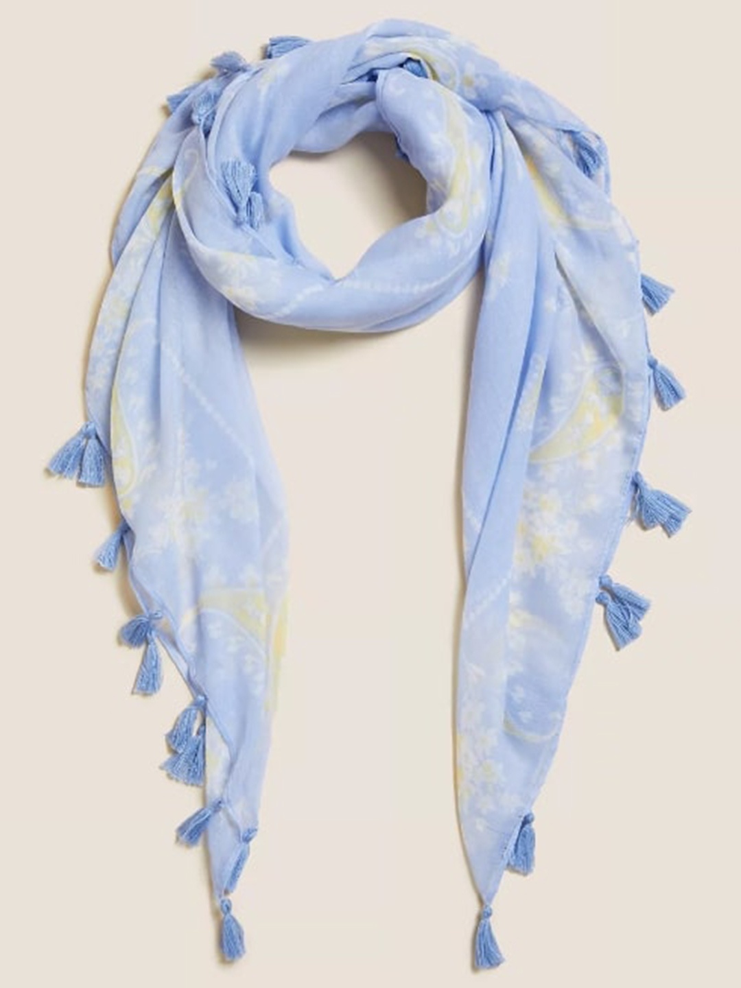

Marks & Spencer Women Blue & White Printed Scarf