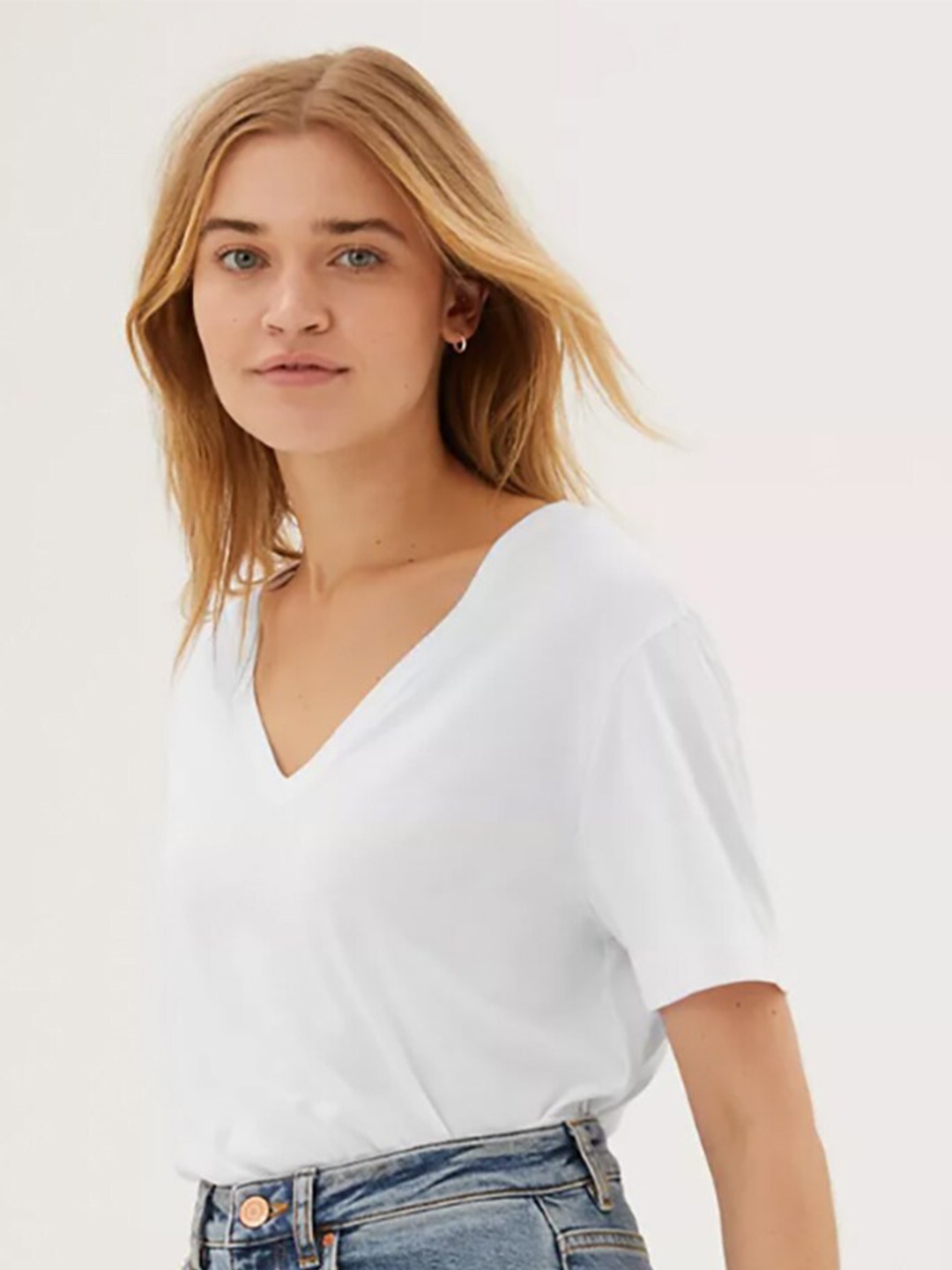 

Marks & Spencer White Styled Back Top