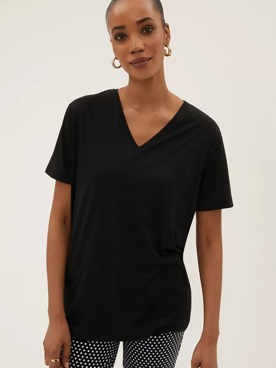 

Marks & Spencer Black & smoky black Styled Back Top