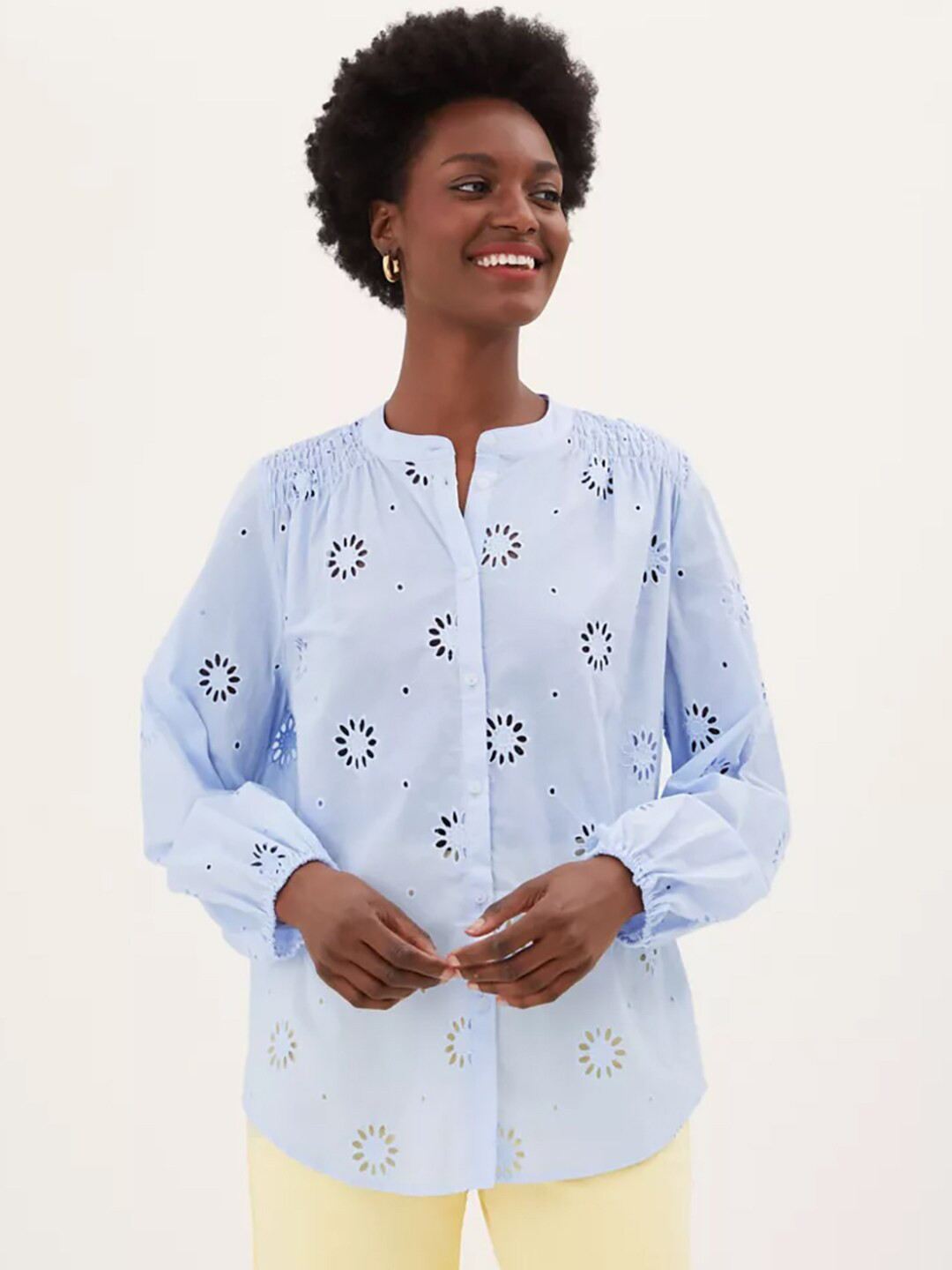 

Marks & Spencer Blue Print Top