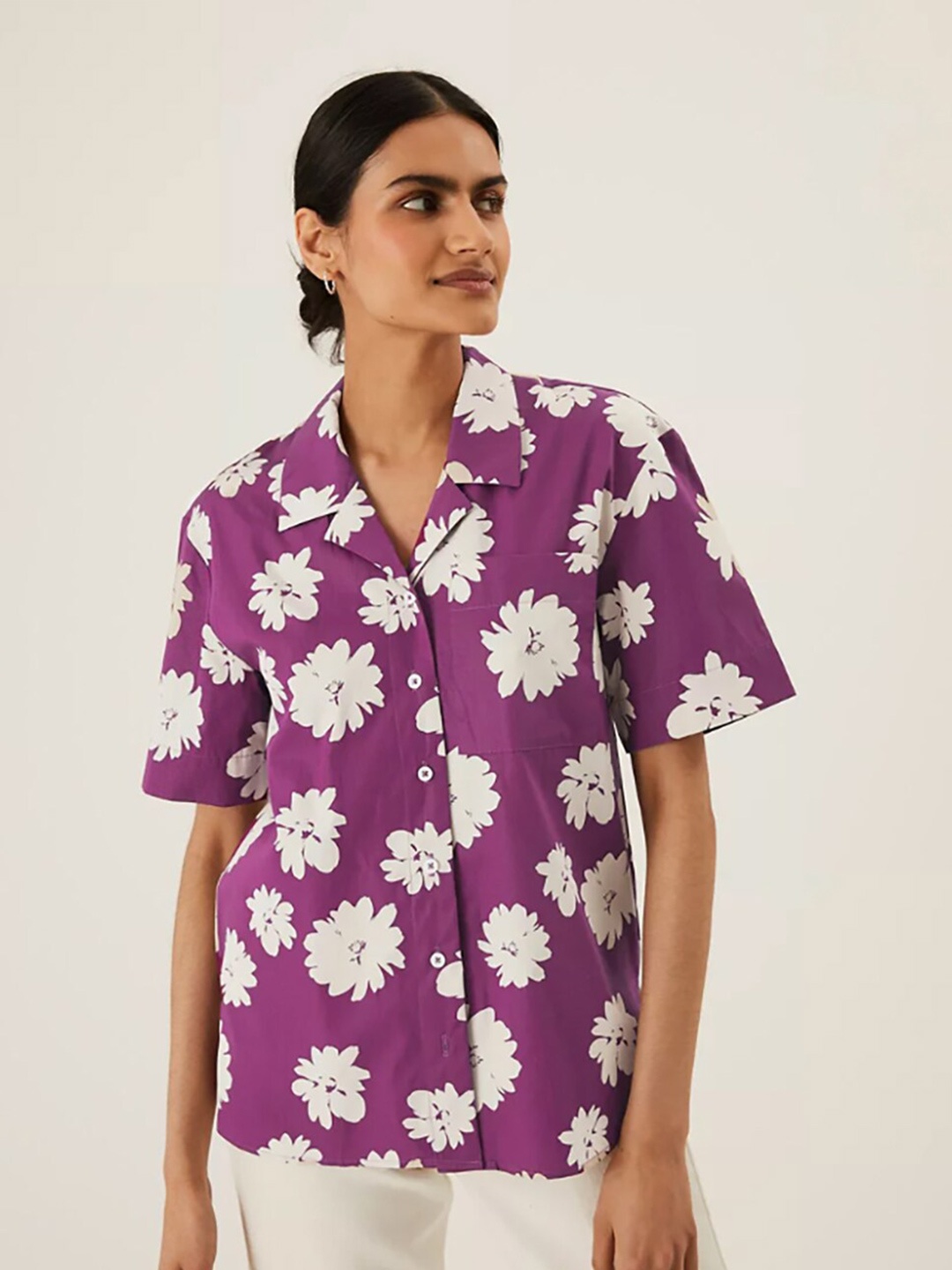 

Marks & Spencer Pink Floral Print Top