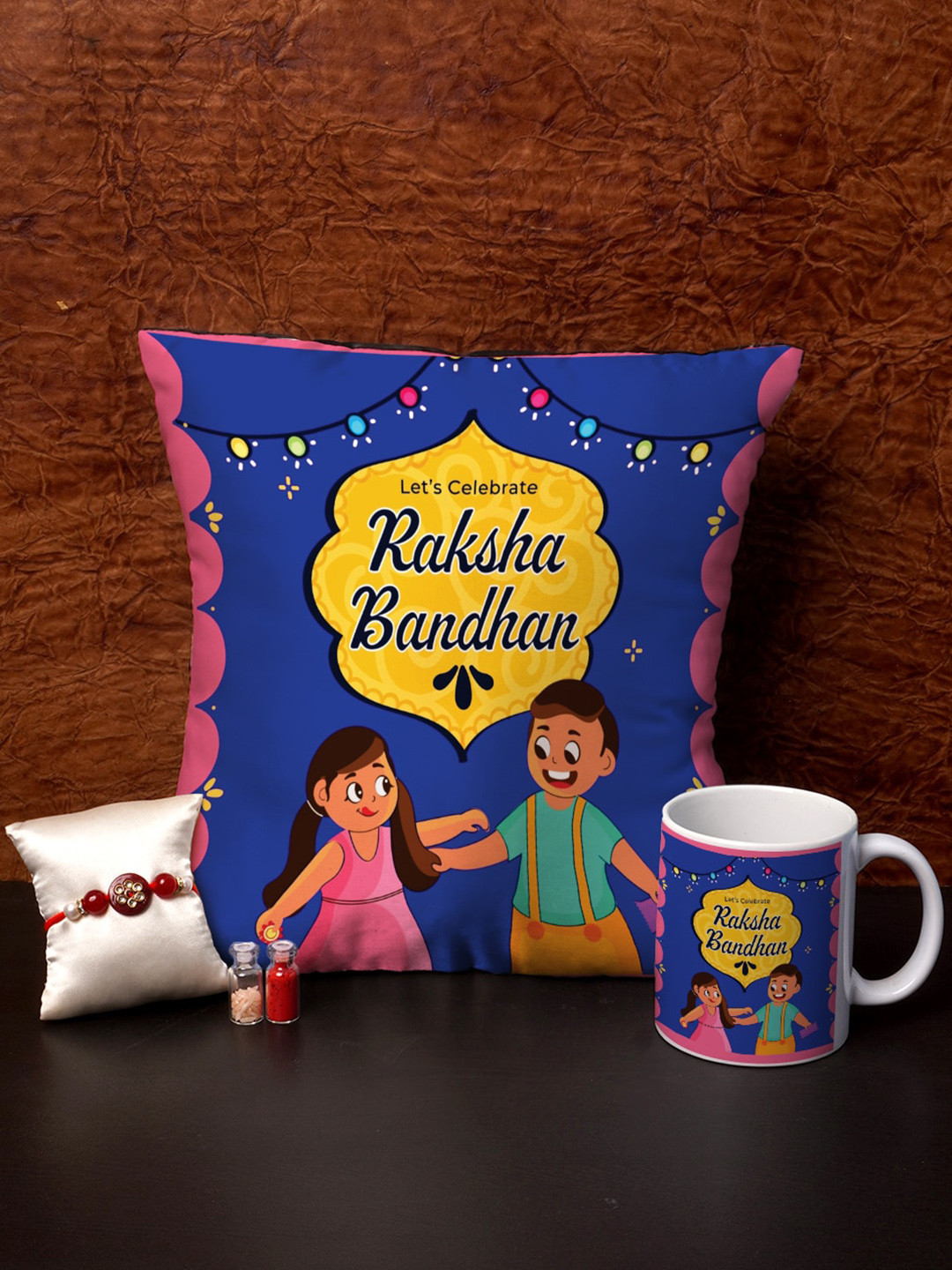 

Crazy Corner Beaded Rakhi Combo with Roli Chawal, Multi