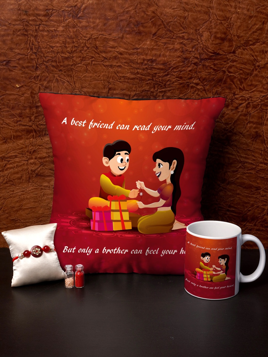 

Crazy Corner Beaded Rakhi Combo, Red