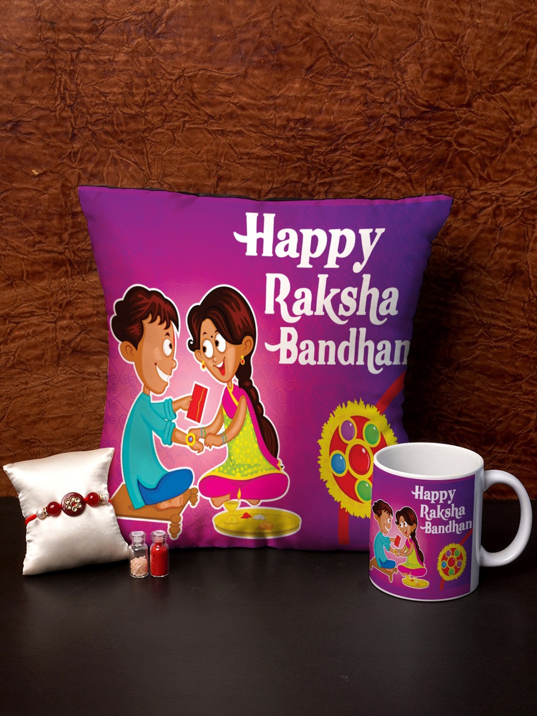 

Crazy Corner 3 Pieces Red Rakhi Combo