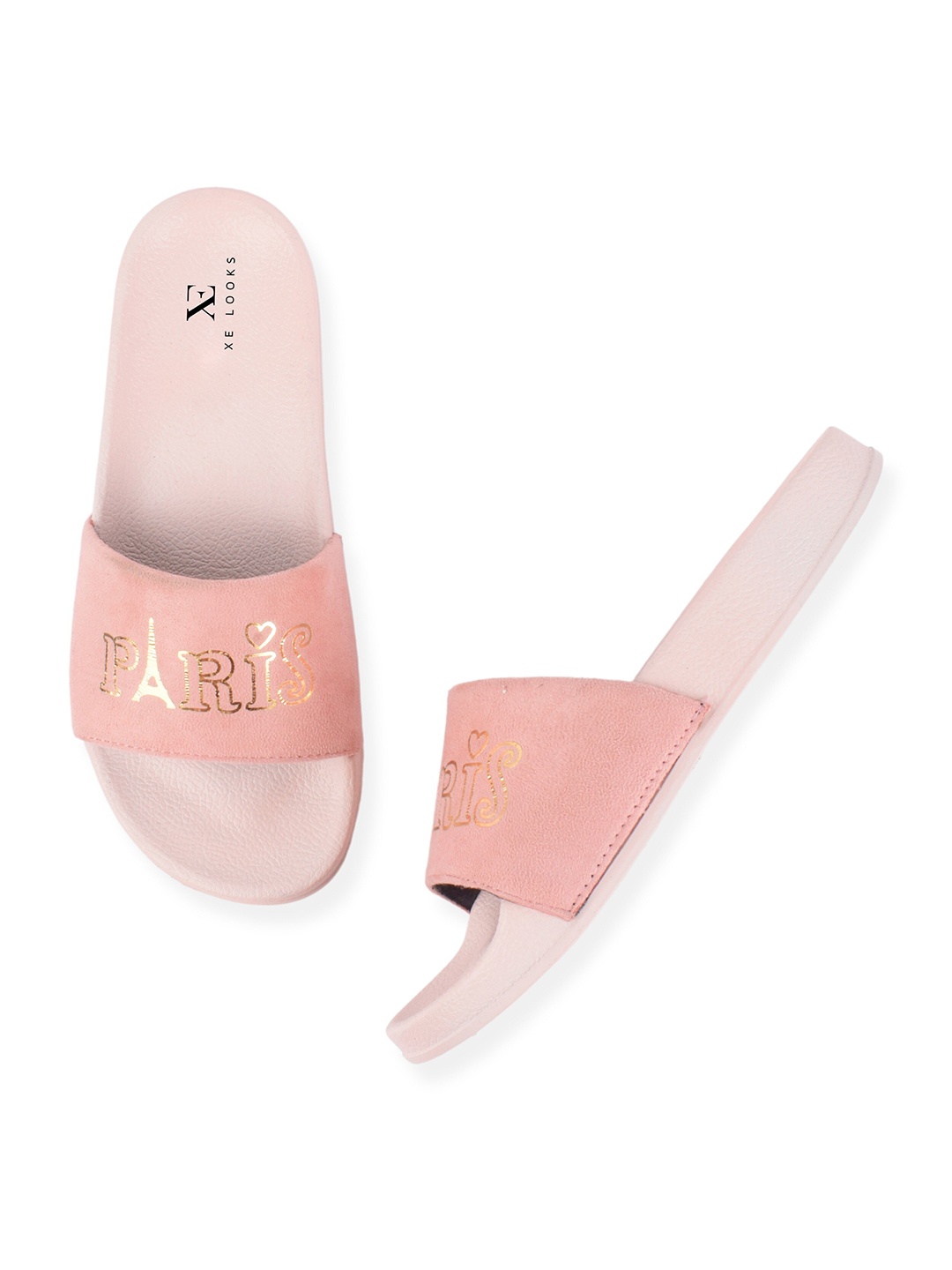 

XE Looks Women Pink Printed Sliders