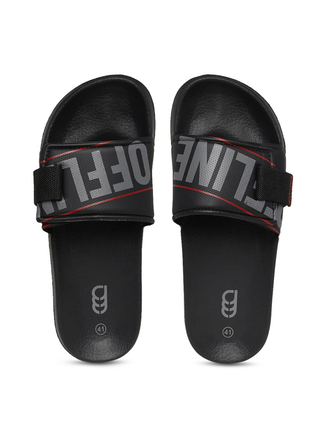 

Ajile by Pantaloons Men Black & Grey Sliders