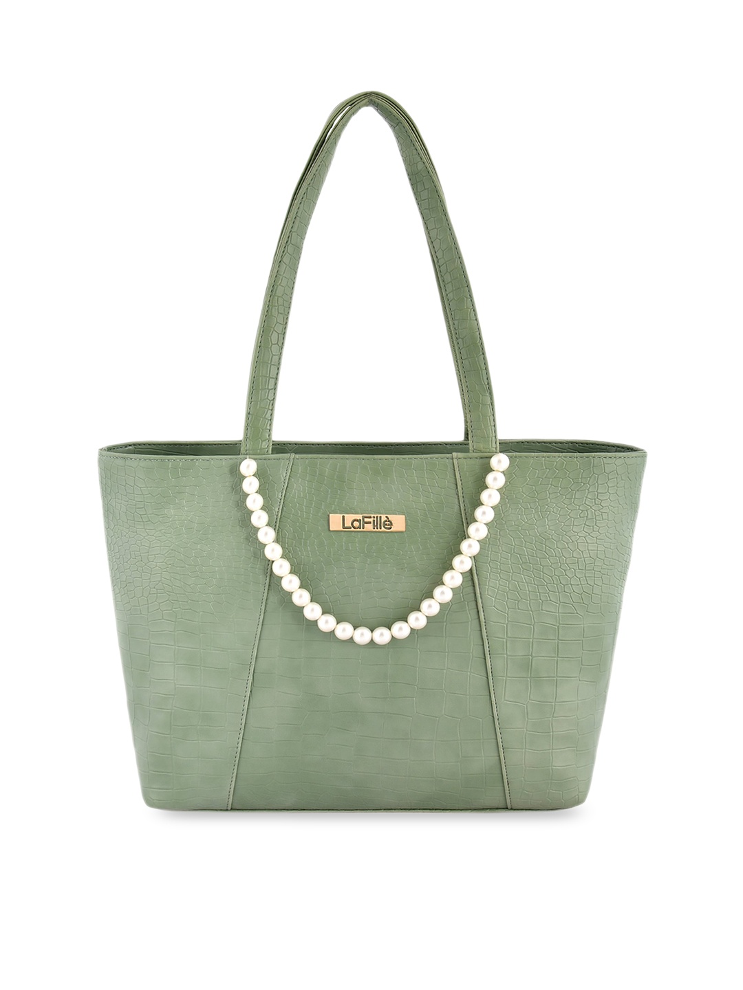 

LaFille Green PU Structured Shoulder Bag