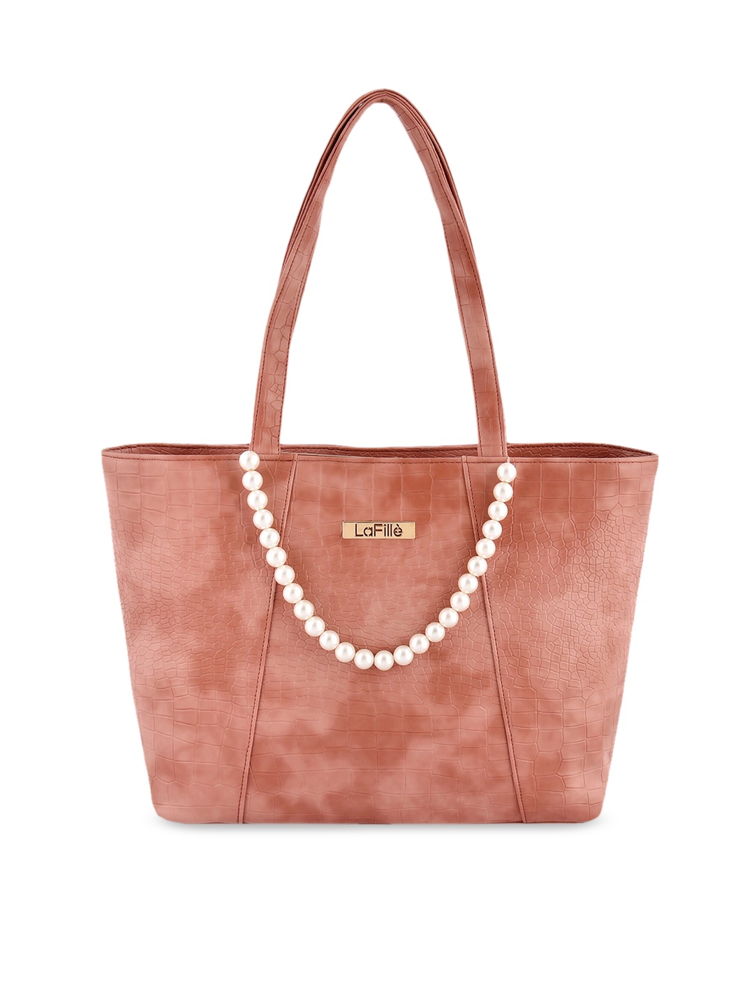 

LaFille Women Peach-Coloured PU Structured Shoulder Bag