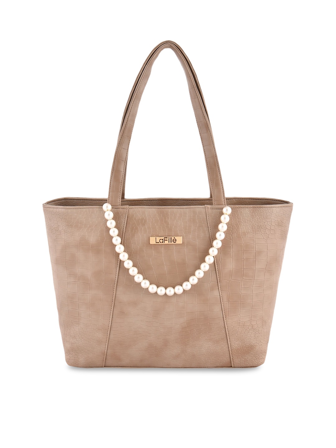 

LaFille Cream-Coloured PU Structured Shoulder Bag