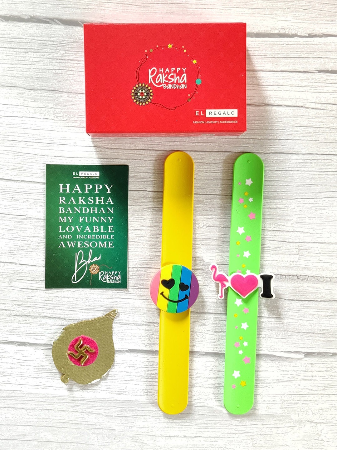

EL REGALO Kids Set of 2 Rakhi Pack, Yellow