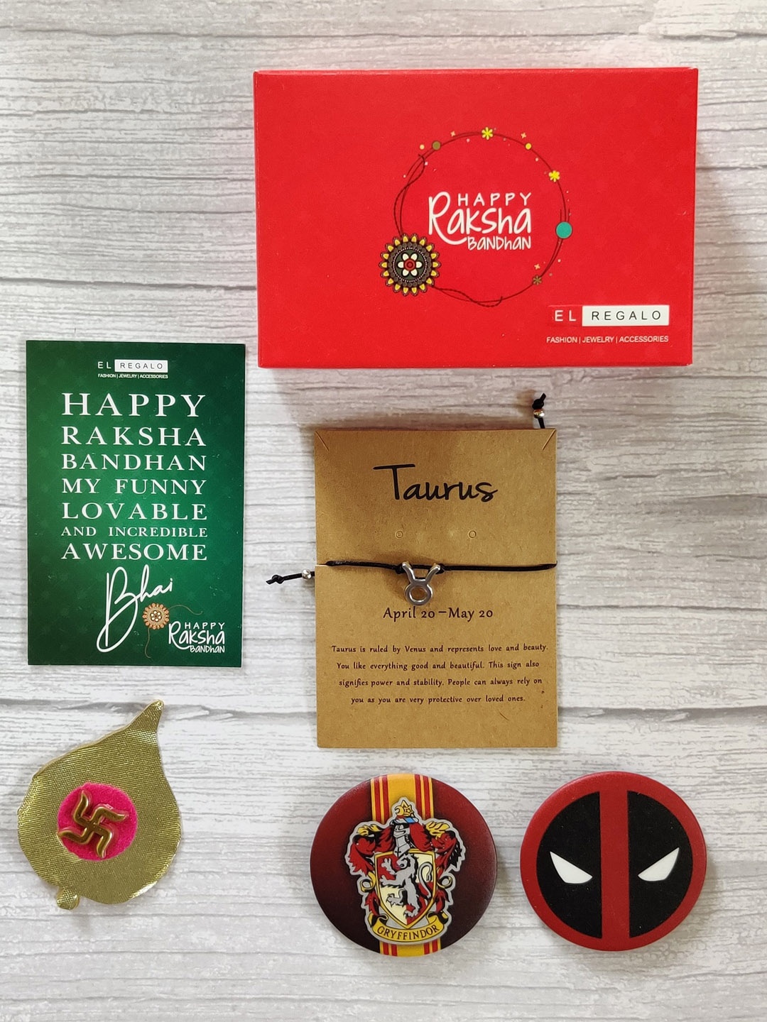 

EL REGALO Rakhi Gift Pack, Red