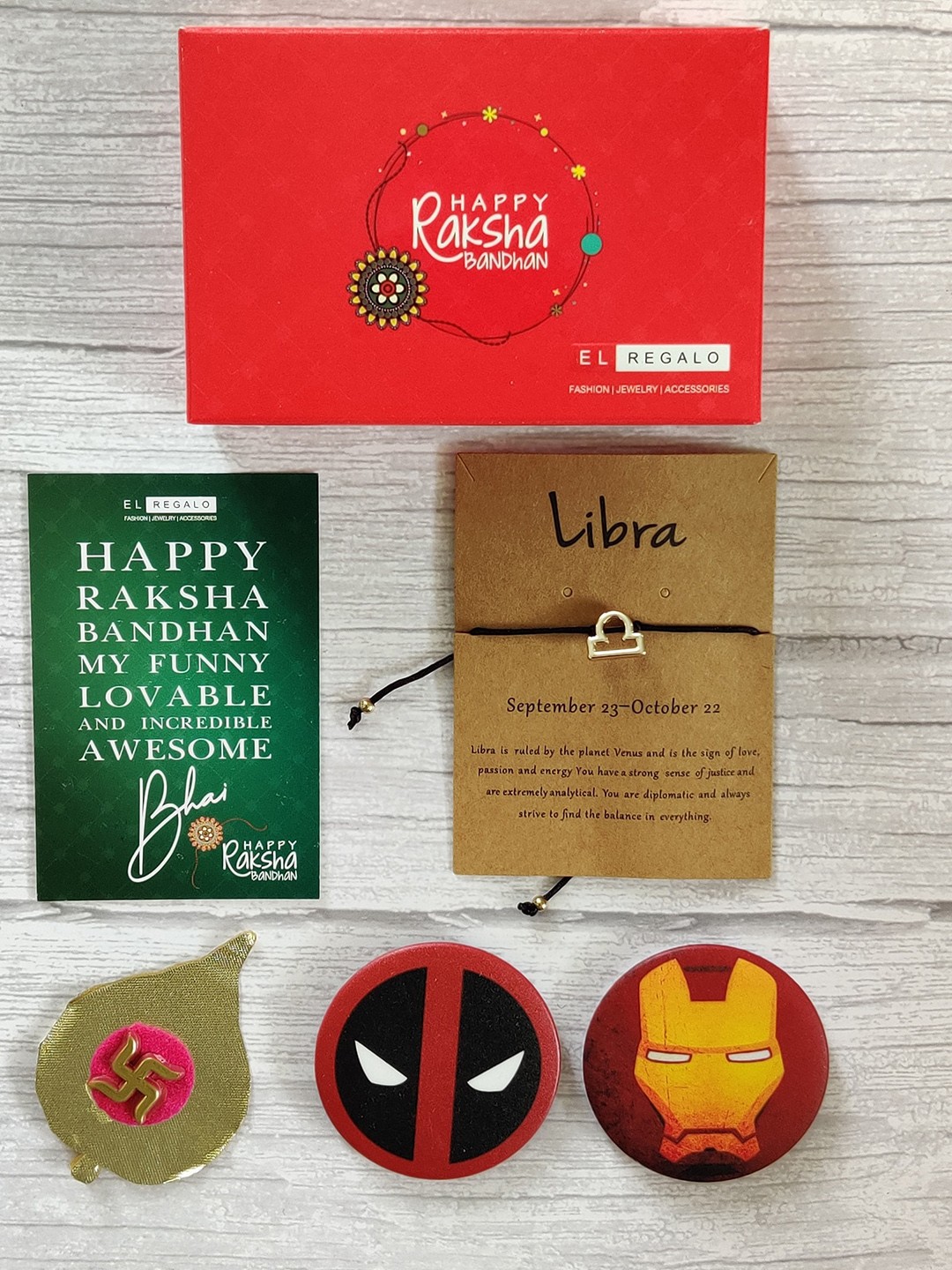 

EL REGALO Red Rakhi Gift Set