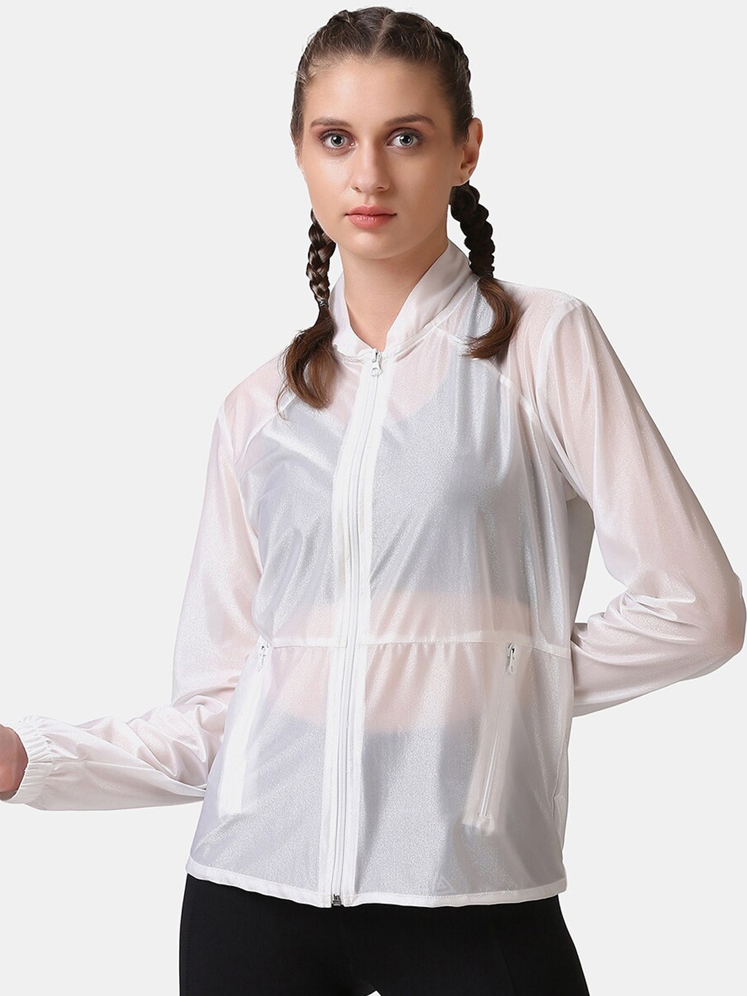 

Aesthetic Bodies Women White Solid Tailored Jacket